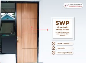 Pintu Kayu Solid Wood Panel - Untuk Rumah Tinggal