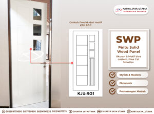 Pintu Kayu SWP (Solid Wood Panel) Motif KJU RG-1