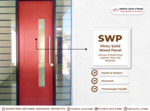 Pintu SWP (Solid Wood Panel) Tipe router glass