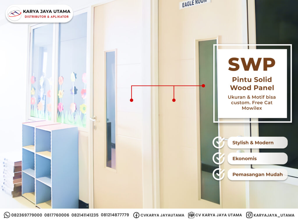 Pintu SWP Tipe Router untuk Bangunan Taman Kanak-kanak (Sekolah TK)