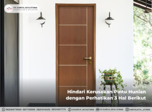 pintu solid wood panel lapisan HPL