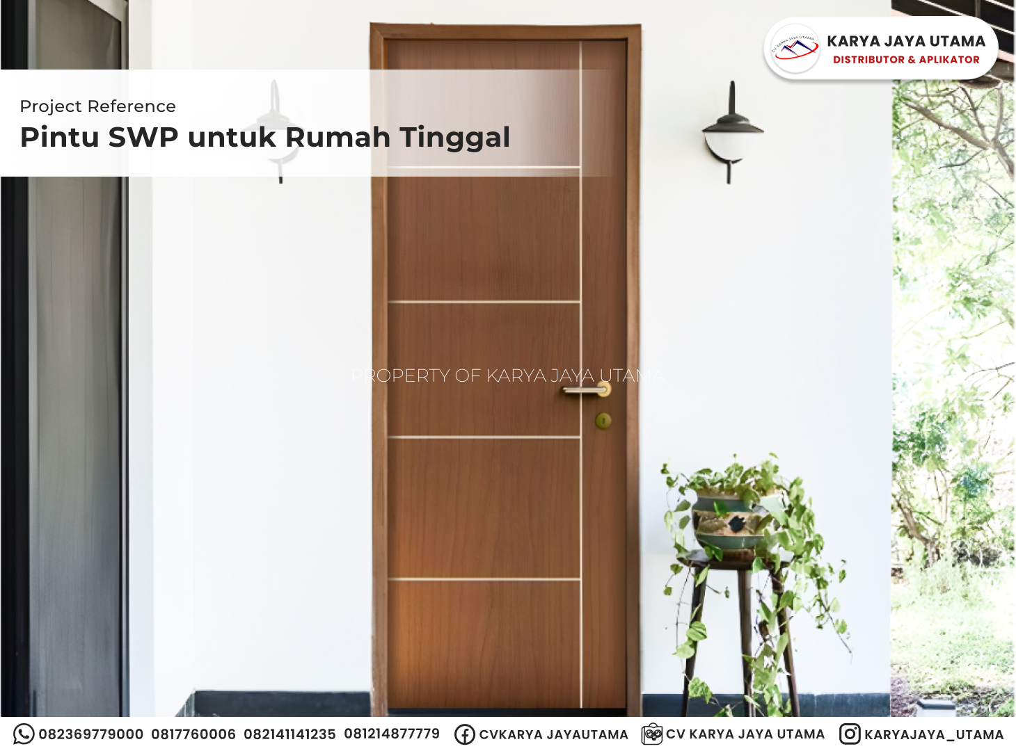 Referensi Proyek: Pintu SWP Lapisan HPL untuk Rumah Tinggal