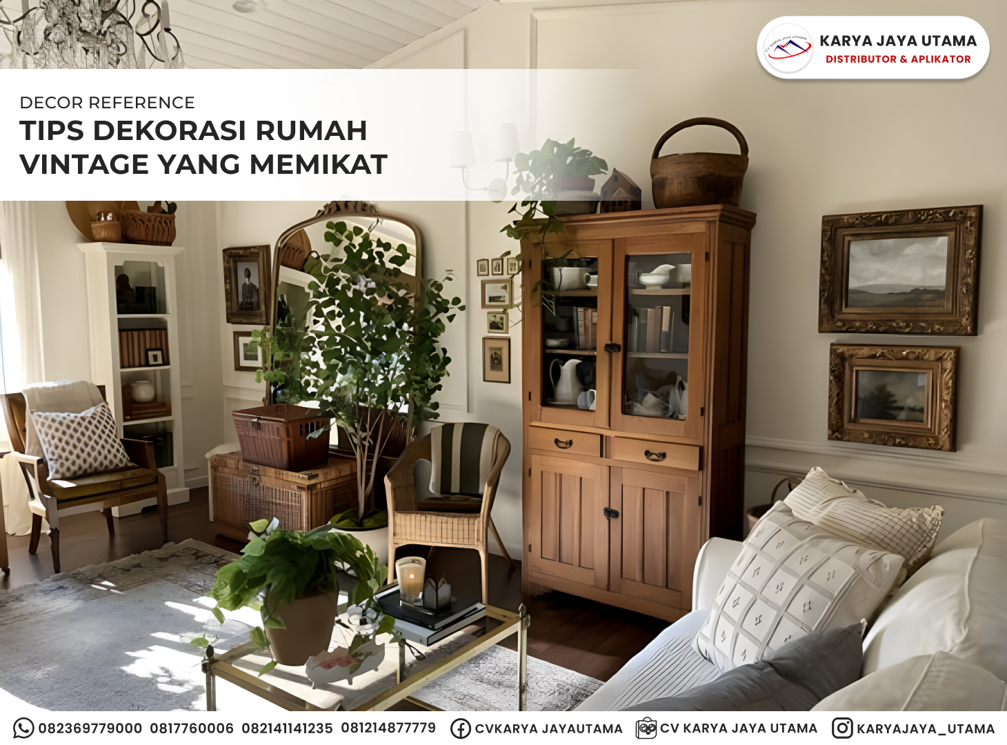 3 Tips Dekorasi Interior Rumah Ala Vintage