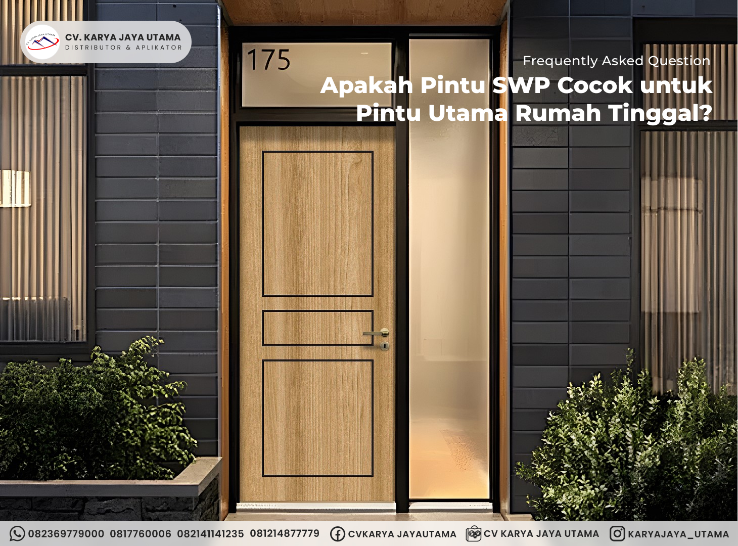 Apakah Pintu SWP Cocok untuk Pintu Utama Rumah Tinggal?