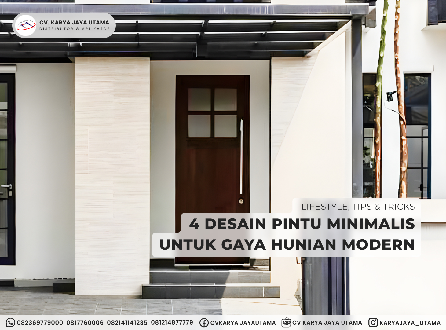 4 Desain Pintu Minimalis untuk Gaya Hunian Modern