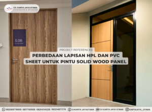 perbedaan lapisan hpl dan pvc sheet untuk pintu solid wood panel